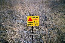 [ Landmine warning in the Golan ]