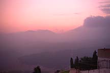 [ Sunset from the Livnot balcony in Tzfat ]