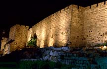 [ The walls of the old city of Jerusalem ]